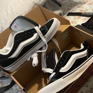 Vans Kids Classic Black and White Sneakers